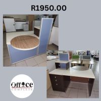 D10 - Reception desk with round ending size 1mh x 1.350w x 1170 deep R1950.00